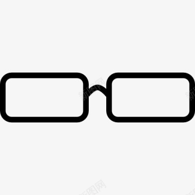 矩形眼镜图标图标