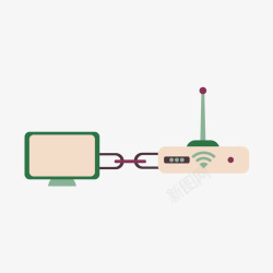 有线电视路由器矢量图高清图片