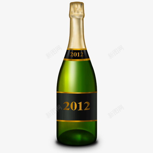 香槟酒瓶图标png_新图网 https://ixintu.com 香槟