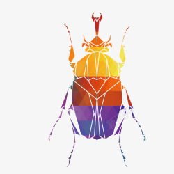 彩色昆虫矢量图素材