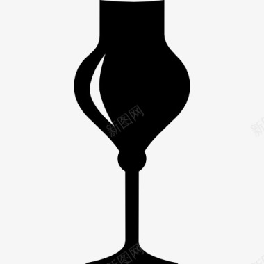 黑色优雅饮用玻璃工具图标图标