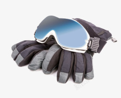 防护装备手套与眼镜高清图片