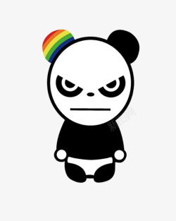 愤怒的熊猫素材