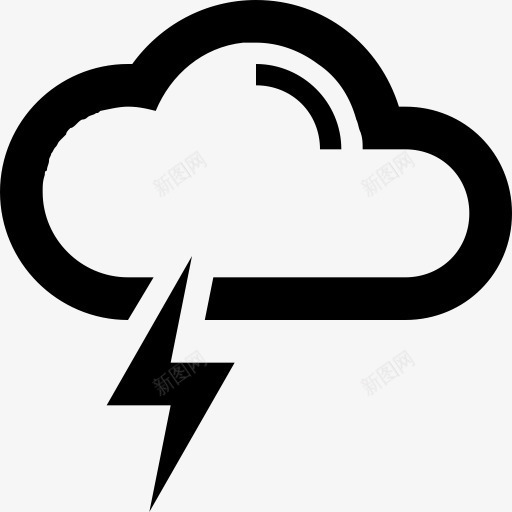 云迅雷迅雷天气天气图标png_新图网 https://ixintu.com Cloud thunder thunderbolt weather 云 天气 迅雷