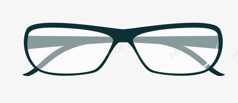 眼镜png免抠素材_新图网 https://ixintu.com 眼镜 矢量素材 近视镜 黑色