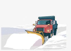 矢量铲雪车重型推雪车高清图片