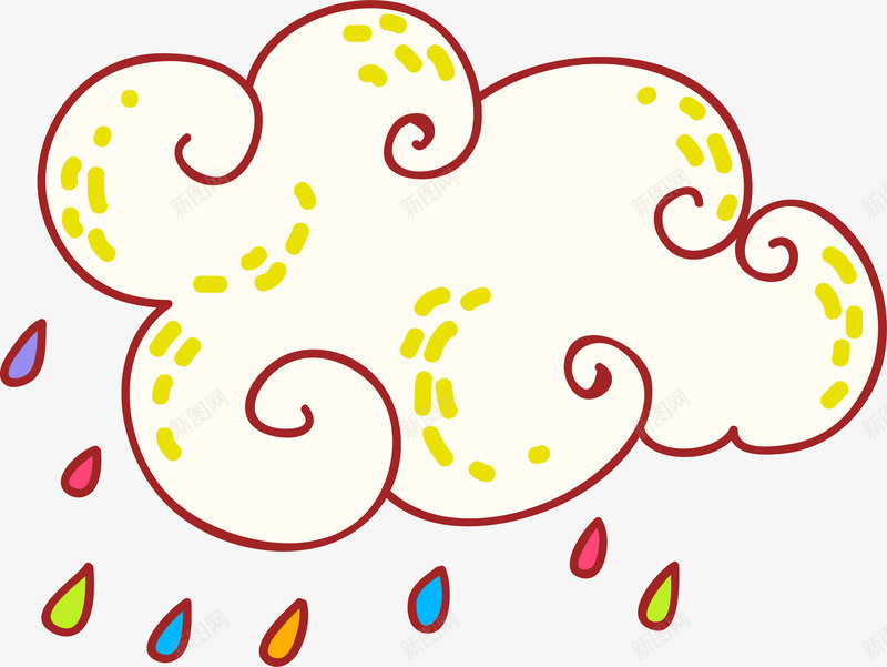 卡通下雨图标png_新图网 https://ixintu.com PNG图 PNG图下载 下雨 创意卡通 卡通 卡通插图 天气图标 插图