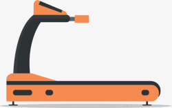橘色跑步机橘色健身房里的跑步机矢量图高清图片