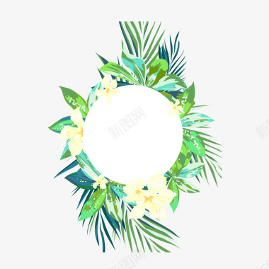 热带植物绿植logo图标图标