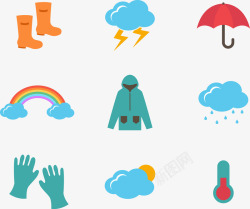季风季节天气天雨伞素材