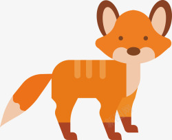 秋天的可爱小狐狸矢量图素材