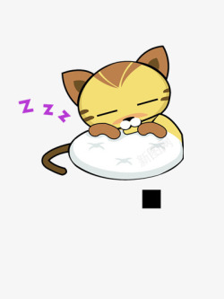 慵懒的猫卡通的睡觉的猫咪高清图片