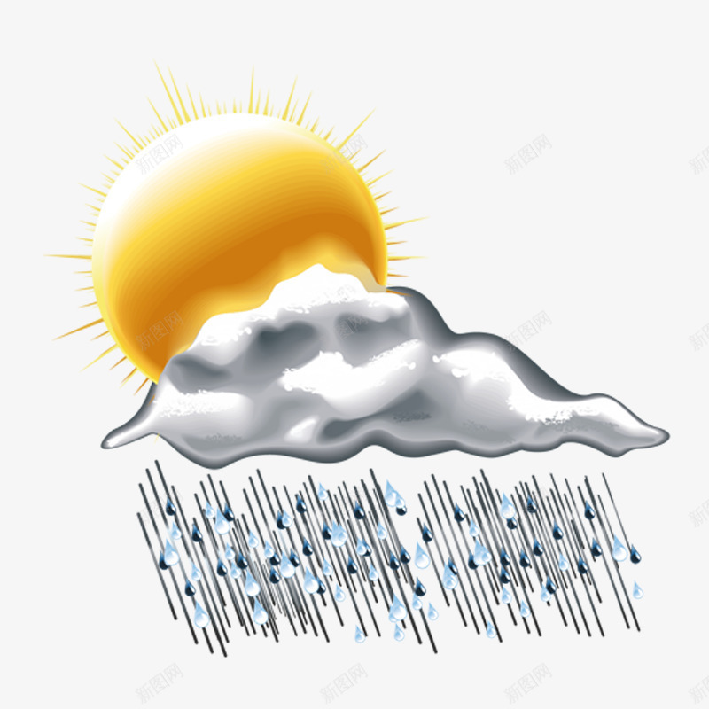 天气下雨太阳png免抠素材_新图网 https://ixintu.com 下雨 免抠 天气 太阳 素材