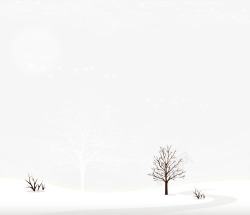 两棵树雪地上的两棵树高清图片