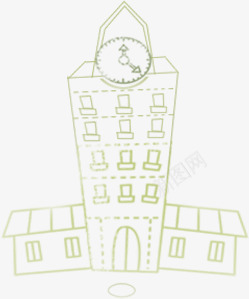 手绘卡通建筑物造型效果png免抠素材_新图网 https://ixintu.com 卡通 建筑物 效果 造型