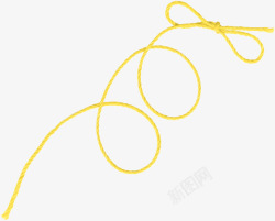 绳子黄绳子漂浮素材