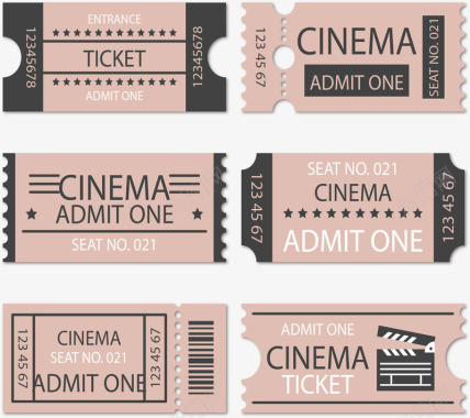 复古电影放映票根图标图标