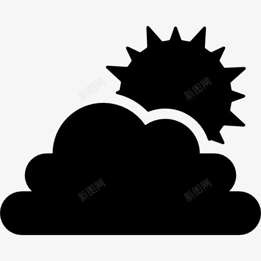 多云的图标png_新图网 https://ixintu.com 云 天气晴朗 太阳