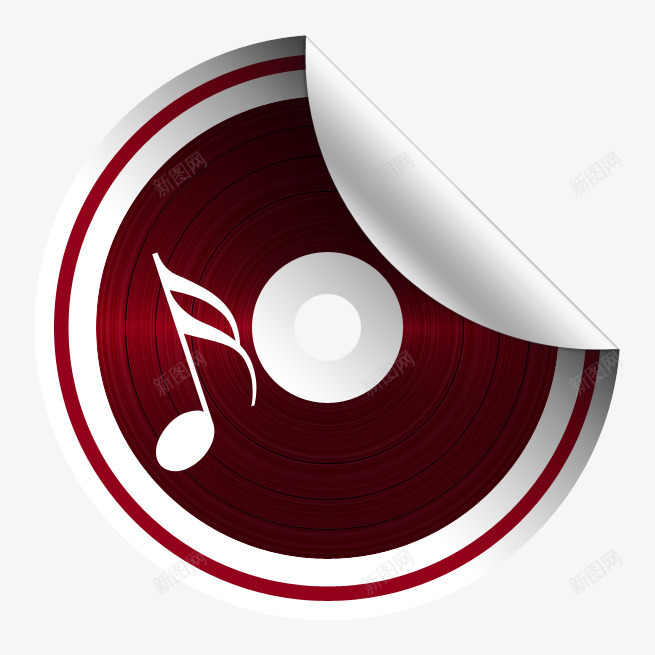 音乐标签图标png_新图网 https://ixintu.com 图标 标签 贴画 音乐
