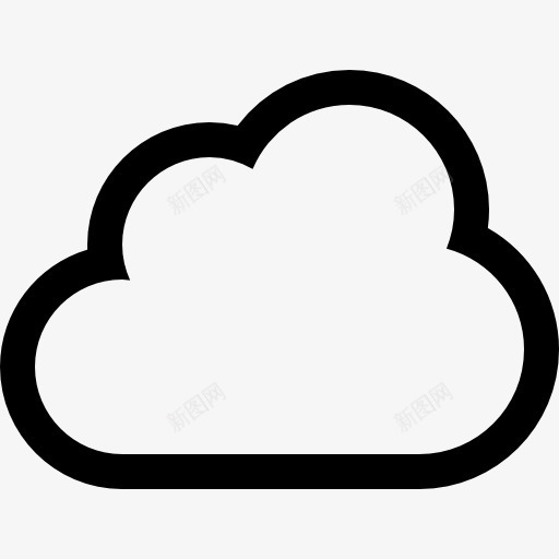 云的轮廓图标png_新图网 https://ixintu.com 云 互联网 天气 形状 接口 符号 象征