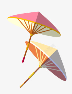 卡通扁平化雨伞矢量图素材