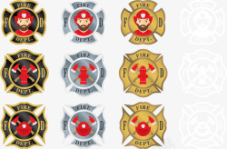 消防斧消防队徽高清图片