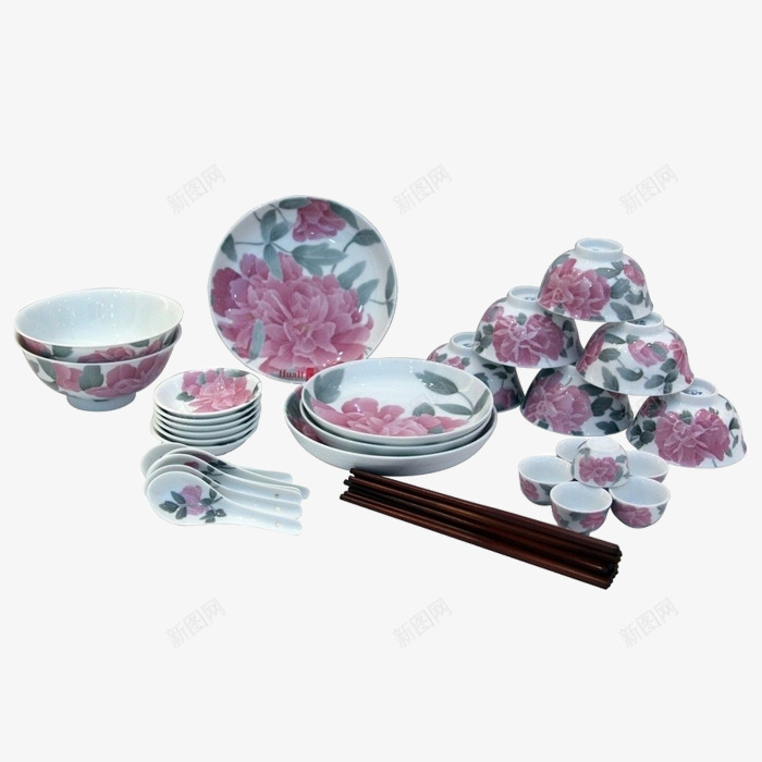 陶瓷餐具png免抠素材_新图网 https://ixintu.com 中国风 勺子 瓷器 盘子 碗 碟子 装饰品 陶瓷 餐具