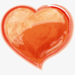 橙色的心形符号图标png_新图网 https://ixintu.com 心 心形 红心