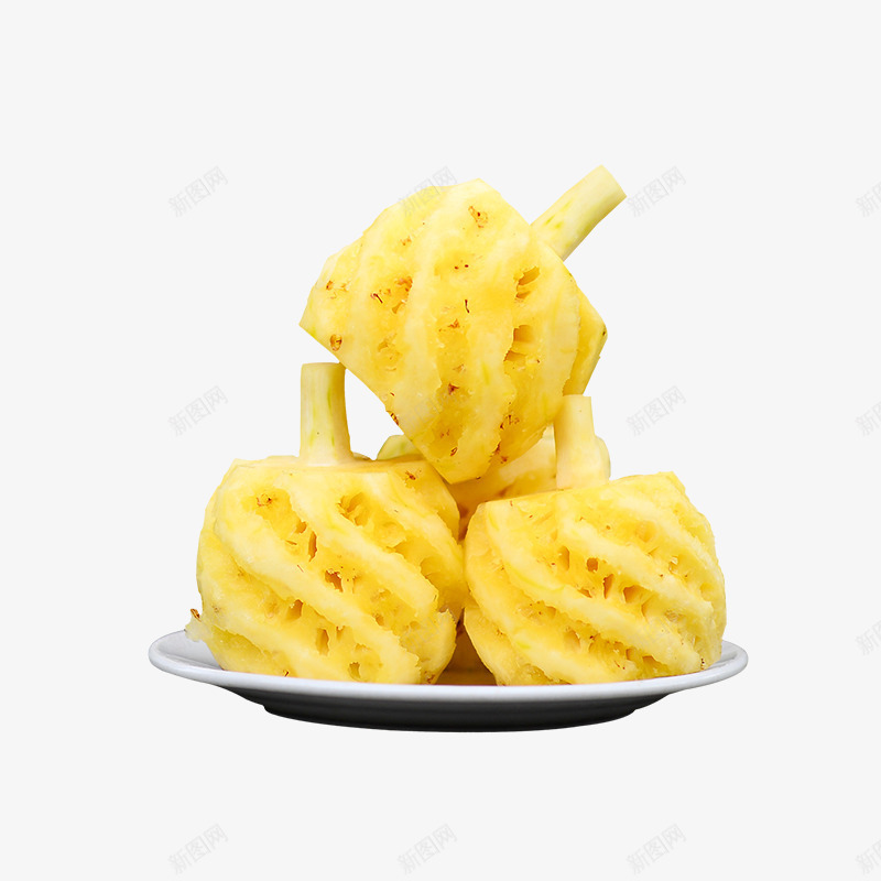 美味菠萝png免抠素材_新图网 https://ixintu.com PNG 削皮菠萝 水果 热带水果 黄色