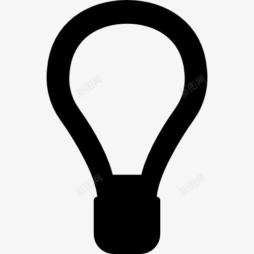 灯泡接口标志创意纲要图标png_新图网 https://ixintu.com 创造力 工具 接口 概念 概述 灯 灯泡 轮廓