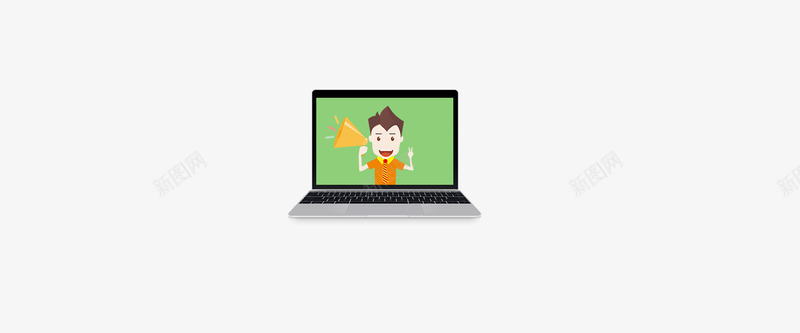 MacBook宣传png免抠素材_新图网 https://ixintu.com MacBook 促销 喇叭 宣传
