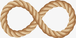 无穷标准黄色绳子无限符号高清图片