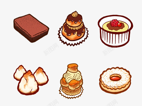卡通甜品蛋糕图标图标