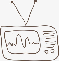 电视机手绘电视机淘宝矢量图素材