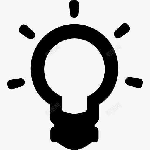 思想的象征灯泡轮廓图标png_新图网 https://ixintu.com 思想 教育 教育图标 灯 灯泡