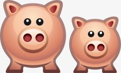 小猪存储罐存钱罐金融赚钱插画矢量图图标高清图片