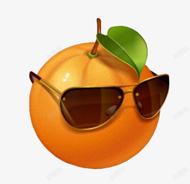 戴墨镜的橙子png免抠素材_新图网 https://ixintu.com 免扣 橘色 装饰 褚橙