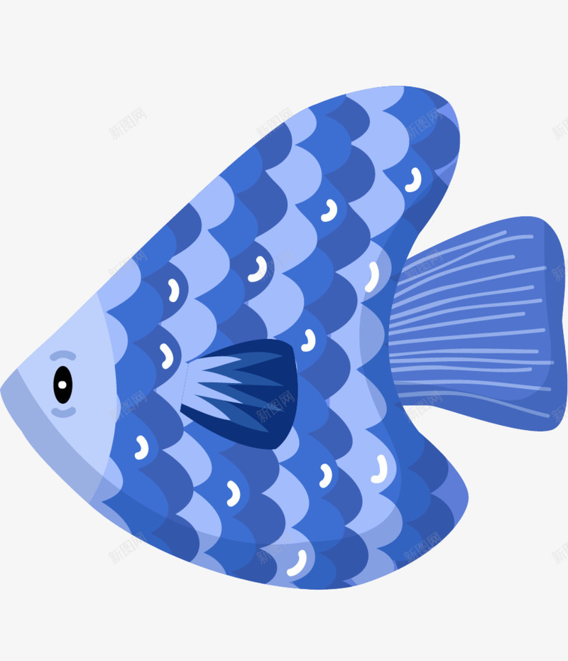 海洋生物可爱蓝色小鱼png免抠素材_新图网 https://ixintu.com 一条鱼 可爱小鱼 海洋生物 深海鱼 热带鱼 蓝色小鱼
