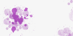 手绘紫色水印海报素材