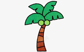 卡通椰树png免抠素材_新图网 https://ixintu.com 卡通 椰子树 热带