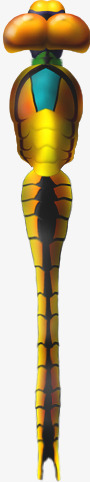 手绘黄色创意蜻蜓造型png免抠素材_新图网 https://ixintu.com 创意 蜻蜓 造型 黄色