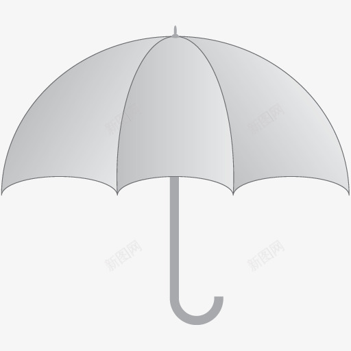 灰色的雨伞图标png_新图网 https://ixintu.com 伞 天气 雨伞