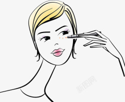 美女化妆师化妆师卡通图高清图片