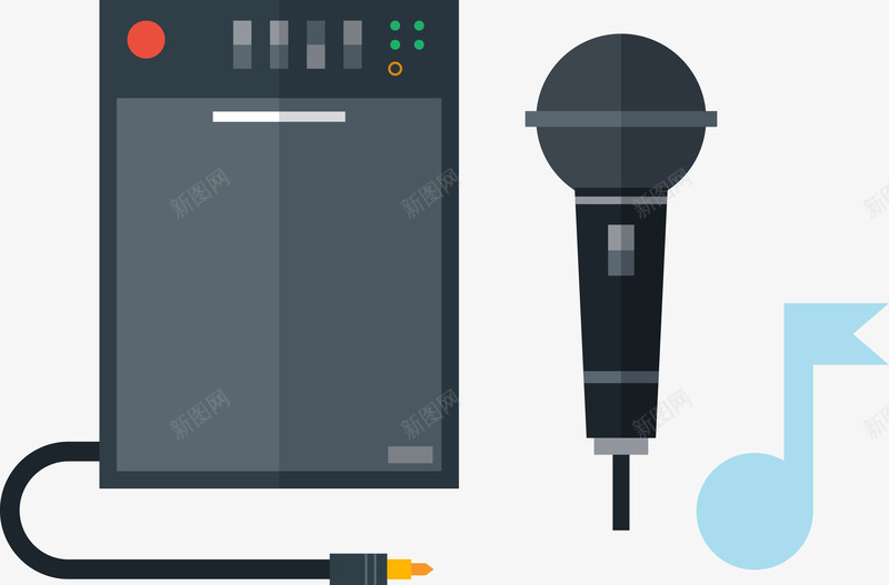 简约话筒播放器图案矢量图ai免抠素材_新图网 https://ixintu.com 图案 播放器 简约 话筒 矢量图