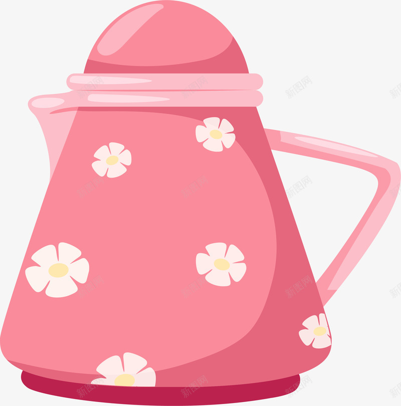 可爱厨具餐具茶具矢量图ai免抠素材_新图网 https://ixintu.com 卡通 厨具 可爱 粉色 茶壶 餐具 矢量图