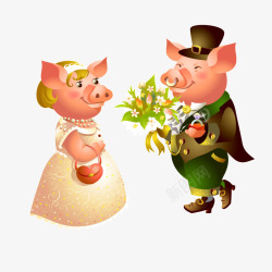 小猪约会约会的小猪高清图片