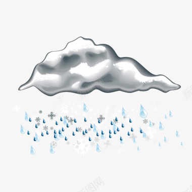 乌云暴雨天气预报图标图标