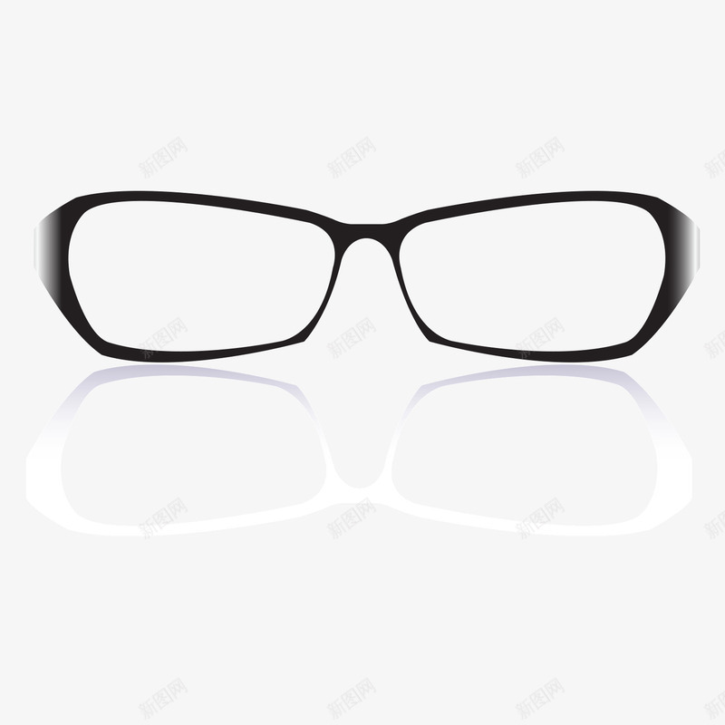 眼镜psd免抠素材_新图网 https://ixintu.com 框架 眼镜 素材 黑色