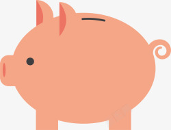 发粉红色小猪存钱罐量图矢素材