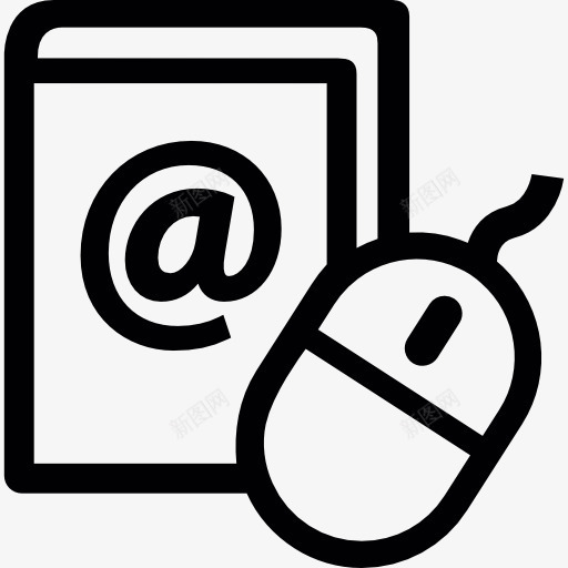 电子邮件联系人图标png_新图网 https://ixintu.com 书 在线 电子邮件 联系人 鼠标